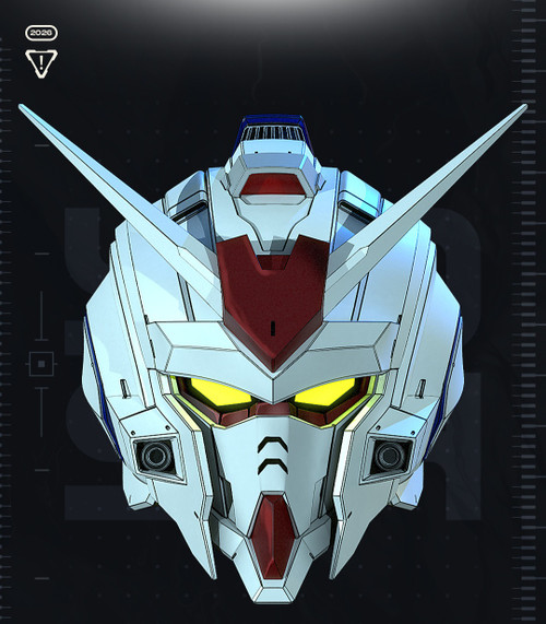 Transformers Gundam Xarx Zero Helmet fits heads up to 24"