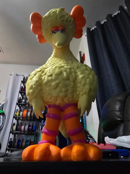 1ft 1in 13" Sesame Street Big Bird KAWS difference eyes orange and black 
