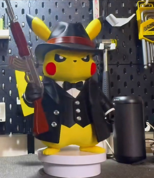 1ft 5in 17" Gangster Pikachu Pokémon  nexusrender