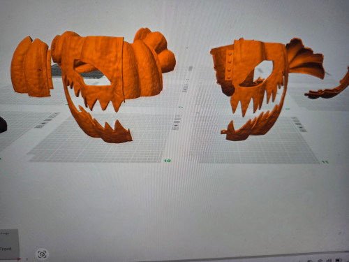 Jack-o-,lantern Pumpkin head helmet fits heads up to 24"