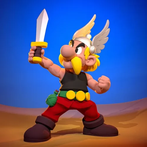 MASSIVE 2ft 6in 30" Asterix cartoon figure you have to glue in sword and maybe arm