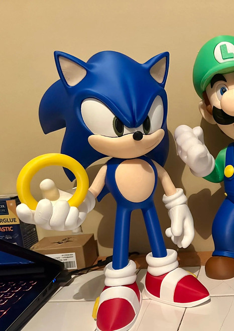 1ft 4in Sonic The Hedgehog 16 Inch Custom Commission Version Two With Ring 169.99 3dCurioPrints 3dcurioprints.com 444806809846_9768