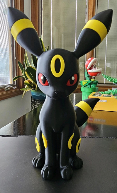 12" Umbreon Pokemon Statue Yellow Handcrafted Collectible Figure 129.99 3dCurioPrints 3dcurioprints.com 444829856564_A558