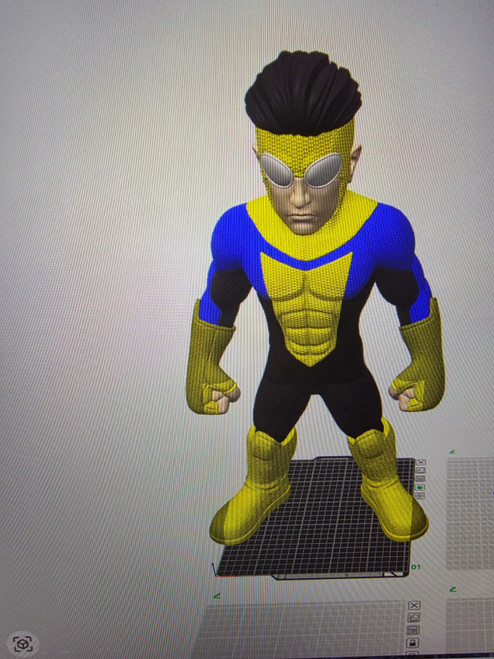 20" Invincible Yellow Superhero 1ft 8in bust 189.99 3dCurioPrints 3dcurioprints.com 444426873078_81E8