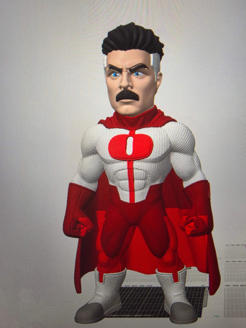 Omni-Man Figure 20" Collectible with Cape 189.99 3dCurioPrints 3dcurioprints.com 444427126047_5E42