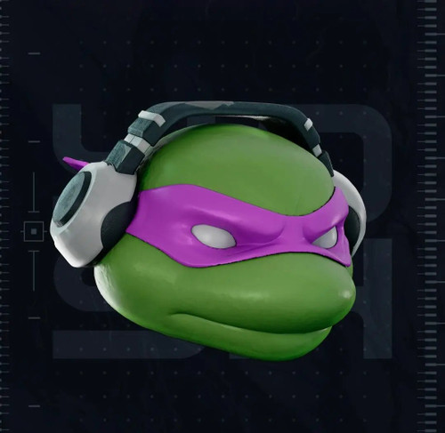 TMNT Donatello fortnite Mask Helmet With Headphones Fits Up To 24 Inches For Kids And Adults 179.99 3dCurioPrints 3dcurioprints.com 443545055724_29C6