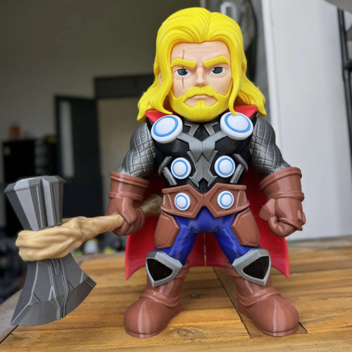 18" Thor Marvel Bust Statue with Glue-In Weapon Assembly 189.99 3dCurioPrints 3dcurioprints.com 442952987444_4002