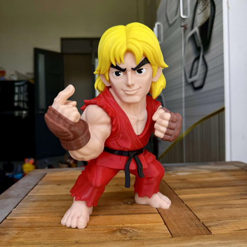 Ken Masters Street Fighter Statue, 22 in Collectible Figure 229.99 3dCurioPrints 3dcurioprints.com 442960475259_8483