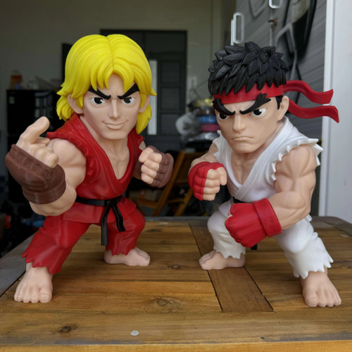 Street Fighter Ryu & Ken 22-inch Two-Pack Display Figures 379.99 3dCurioPrints 3dcurioprints.com 442960850125_8748