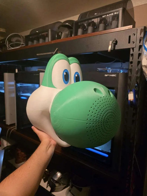 Green lizard full size mask yoshi mask helmet 1 size fits heads up to 24" 174.99 3dCurioPrints 3dcurioprints.com 442712991007_9008