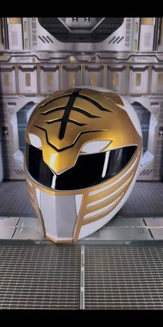 White power ranger mask helmet 1 size with magnets fits heads up to 24" 139.99 3dCurioPrints 3dcurioprints.com 442713471058_333E