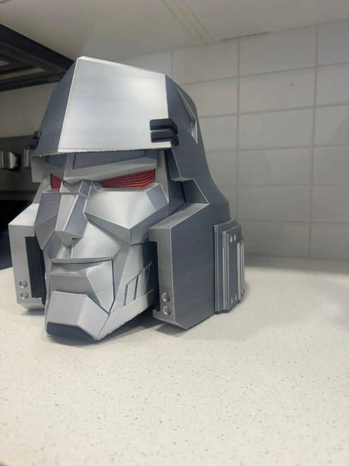 Megatron g1 colored Grey helmet mask transformers fits heads up to 24" 169.99 3dCurioPrints 3dcurioprints.com 442714263389_B7EE