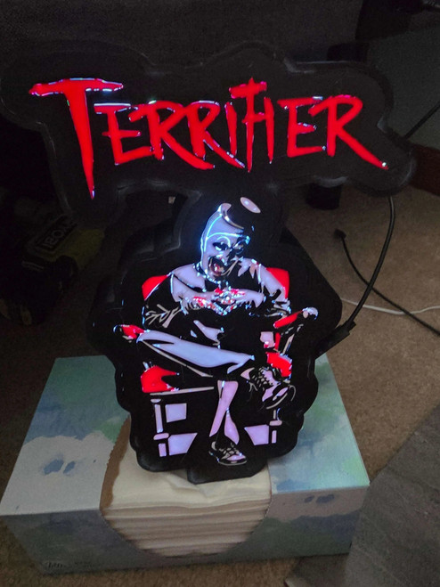 Terrifier 10" Lightbox Art Clown LED Ready to Ship 74.99 3dCurioPrints 3dcurioprints.com 441853234709_69A6