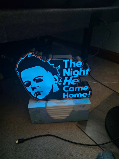10 Halloween Micheal Myers Lightbox | ONN LED Remote 69.99 3dCurioPrints 3dcurioprints.com 441853315646_B249