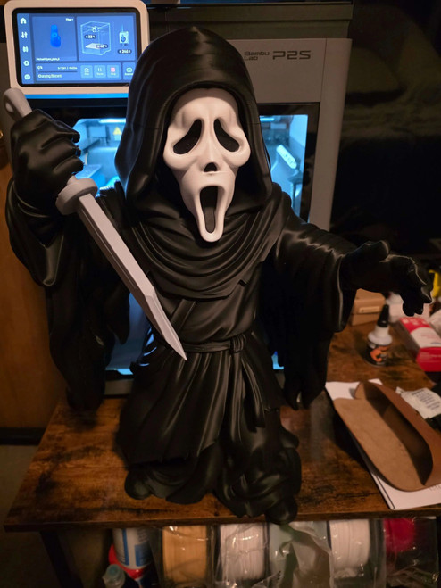 Massive 20" Scream Ghostface Horror Icon - stands knife glued in by you 189.99 3dCurioPrints 3dcurioprints.com 442319202550_4890