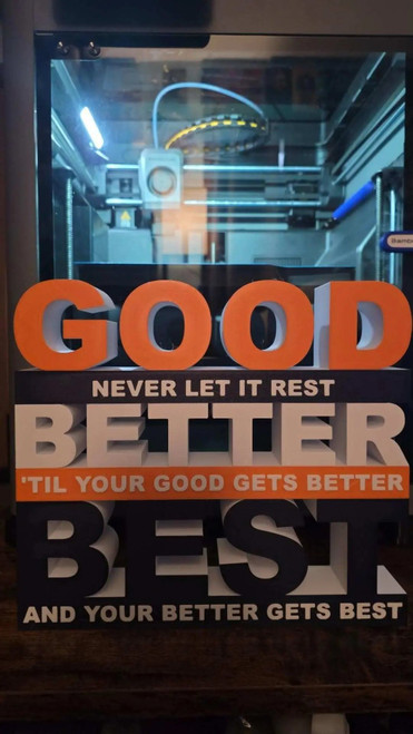 Chicago Bears Good Better Best Wall Art | 3dCurioPrints 79.99 3dCurioPrints 3dcurioprints.com 441566033347_95A2