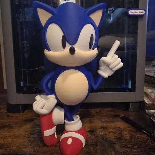 10-Inch Blue Hedgehog Bust Statue Collectible Figure 99.99 3dCurioPrints 3dcurioprints.com 441508060857_759A_!