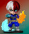 15" 1ft 3in My Hero Academia Shoto todoroki fire and ice mini 250% eye blue 
