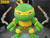 1ft Michelangelo TMNT TEENAGE MUTANT NINJA TURTLES changes eyes black shell brown 