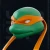 TMNT MICHELANGELO helmet mask  fits heads up to 24" tail will be off you glue your end