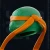 TMNT MICHELANGELO helmet mask  fits heads up to 24" tail will be off you glue your end