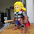 18" Thor Marvel Bust Statue with Glue-In Weapon Assembly