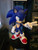 18" tall 14" wide 10 thick big blue hedgehog needs something under back foot to hold up