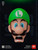Luigi helmet mask  size with magnets fits heads up to 24"
