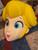Princess peach helmet mask 1 size fits all with magnets fits heads up to 24"
