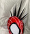 Spiderpunk helmet mask with spikes put together with magnets line color black or white fits heads up to 24"