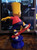 Large Bart Simpson Bust Statue With Display Base