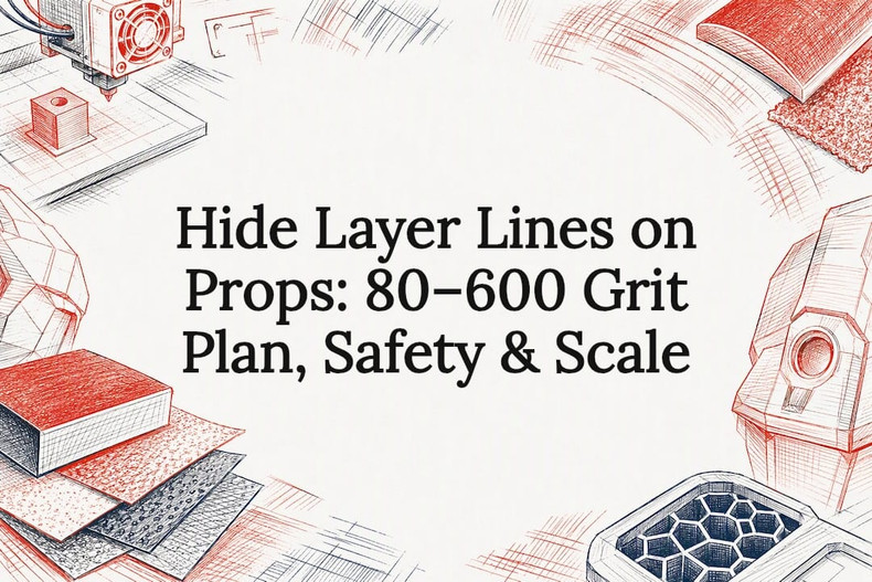 Hide Layer Lines on Props: 80–600 Grit Plan, Safety & Scale
