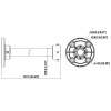 VIP Vision VSBKTB220C 760mm Ceiling Mount Dome Bracket