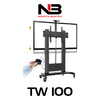 NB TW100 60"-100" Motorised Height Adjustable Mobile TV Trolley