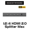 HDAnywhere 1 to 2/4 UHD HDMI 2.0 Splitter Max