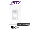 RTI RK1+ 2/4/8 Button In-Wall Backlit Keypad