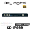 Key Digital KD-IP922 4K AV Over IP with 2 PoE LAN Switch, Audio De-Embedding & DSP, KVM (100m)