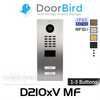 DoorBird D210xV 1-3 Buttons IP Intercom HD Video Flush Mount Door Station (Metal Finish)