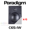 Paradigm CI Contractor C65-IW 6.5" In-Wall Speakers (6-Pack)