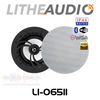 Lithe Audio Pro LI-06511 6.5" IP44 WiFi Multi-Room In-Ceiling Speakers (Pair - Master & Slave)