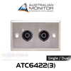 Australian Monitor Single / Dual Socket 4 Pole Twist-Lock Wallplate