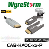 WyreStorm 4K60 HDR 4:4:4 24Gbps Active Optical HDMI Cable with Detachable Head & Plenum Rated (15-50m)