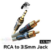 Naked Cable Stereo RCA Male to 3.5mm Jack Cables (1.5, 3m)