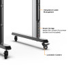 Quantum Sphere 70"-90" Heavy Duty Height Adjustable Mobile AV Trolley With Counterbalanced Design (90kg Max)