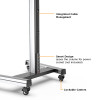 Quantum Sphere 55"-75" Heavy Duty Height Adjustable Mobile AV Trolley With Counterbalanced Design (60kg Max)