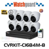 WatchGuard Compact 8 x 8MP Motorised Outdoor HDCVI Dome Cameras with 4TB AI DVR Surveillance Kit