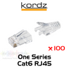 Kordz One Series RJ45 Cat6 Connectors with Strain Relief (100 pcs)