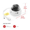 IC Realtime Edge 2MP 1080P 2.8mm Lens Outdoor Vandal PoE Dome IP Camera