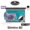 Vividstorm Slimline 3D Obsidian Long Throw ALR Tab-Tension Motorised Projection Screens (84" - 120")