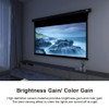 Vividstorm Slimline White Cinema Tab-Tension Motorised Projection Screens (84" - 120")